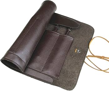 Amazon.co.jp: OUNONA 包丁ケース 巻きタイプ 5本収納対応 レザー